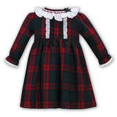 Sarah Louise Girls Red Tartan Dress